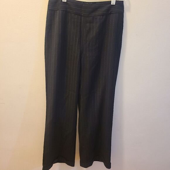 Banana Republic Camden Striped Black Dressy Pants Size 10 - Picture 1 of 9